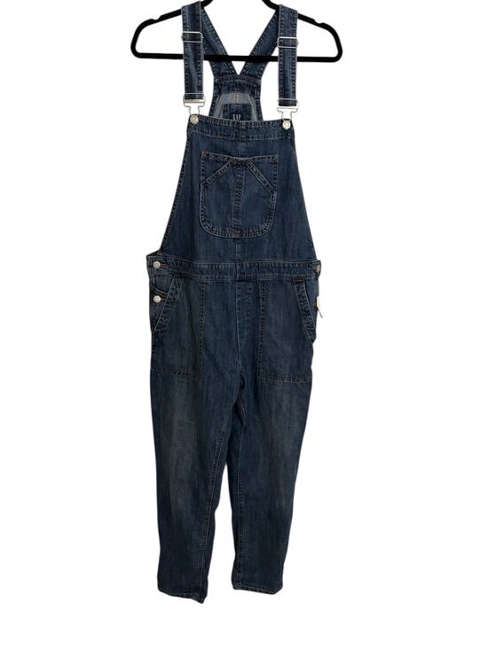 GAP Pants - GAP Relaxed Denim Overalls Womens Medium Blue Adjustable Straps Bib Pocket NWT